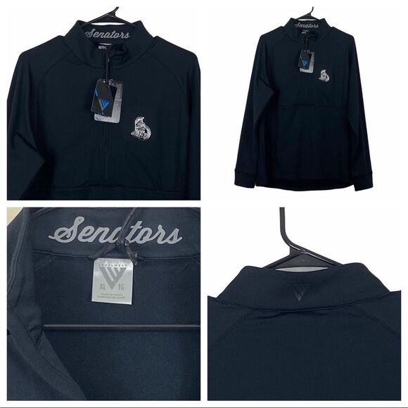 Level Wear Jackets & Blazers - Women’ Ottawa Senators NHL‎ Licensed 1/2 Zip Stretch Fabric Pullover XL 0236